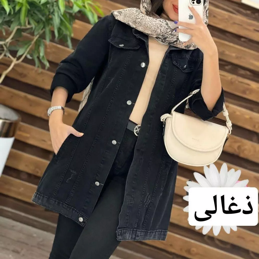 کت جین زنانه شیرین وارداتی  سایز بزرگ ضخیم مانتو جین