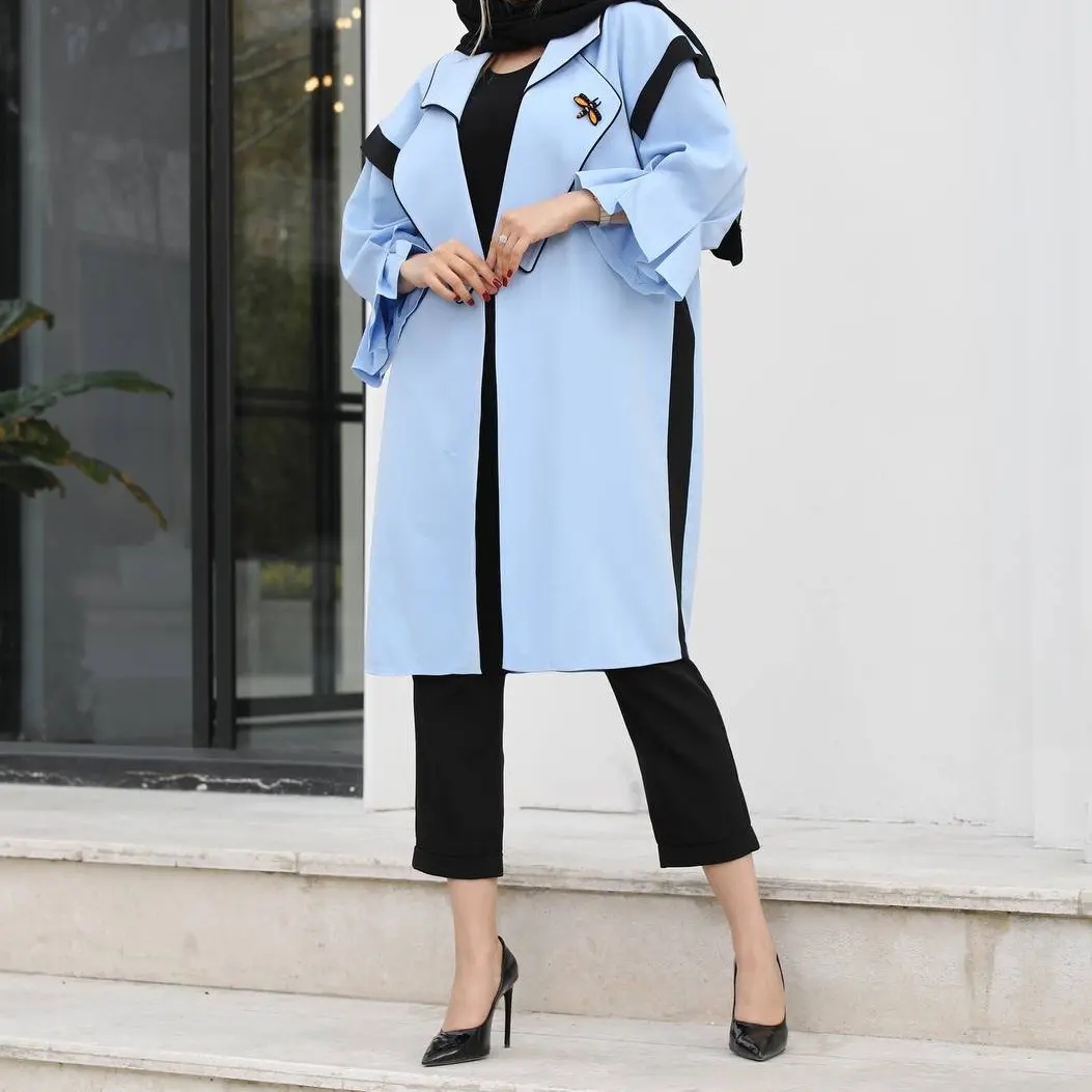 مانتو زنانه (36-46) کت زنانه مانتو یقه انگلیسی صدف مانتو دانشجویی