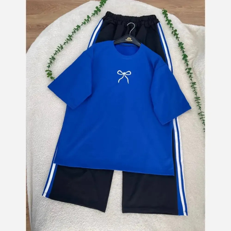 تیشرت شلوار پاپیونی دورس گلکسی فری سایز زنانه | مناسب سایز 36 تا 48