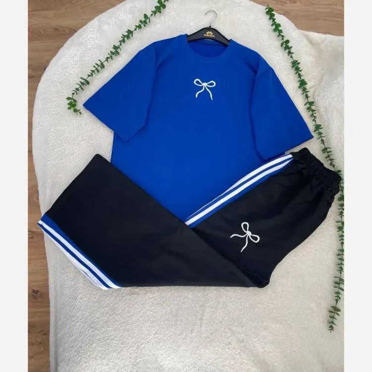 تیشرت شلوار پاپیونی دورس گلکسی فری سایز زنانه | مناسب سایز 36 تا 48