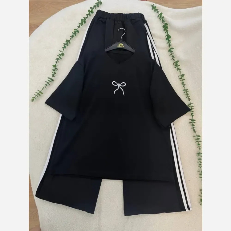 تیشرت شلوار پاپیونی دورس گلکسی فری سایز زنانه | مناسب سایز 36 تا 48