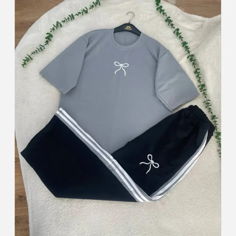 تیشرت شلوار پاپیونی دورس گلکسی فری سایز زنانه | مناسب سایز 36 تا 48