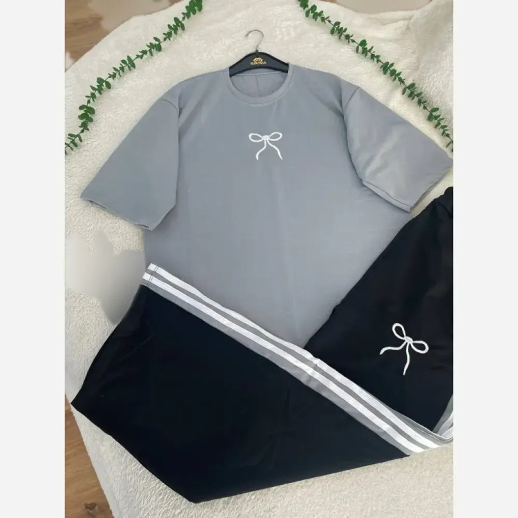 تیشرت شلوار پاپیونی دورس گلکسی فری سایز زنانه | مناسب سایز 36 تا 48