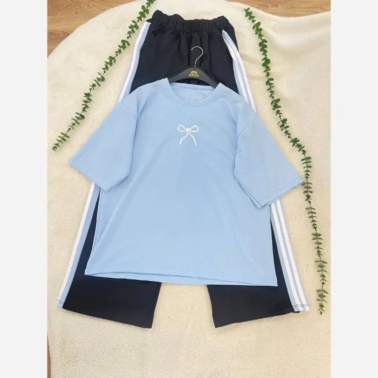 تیشرت شلوار پاپیونی دورس گلکسی فری سایز زنانه | مناسب سایز 36 تا 48