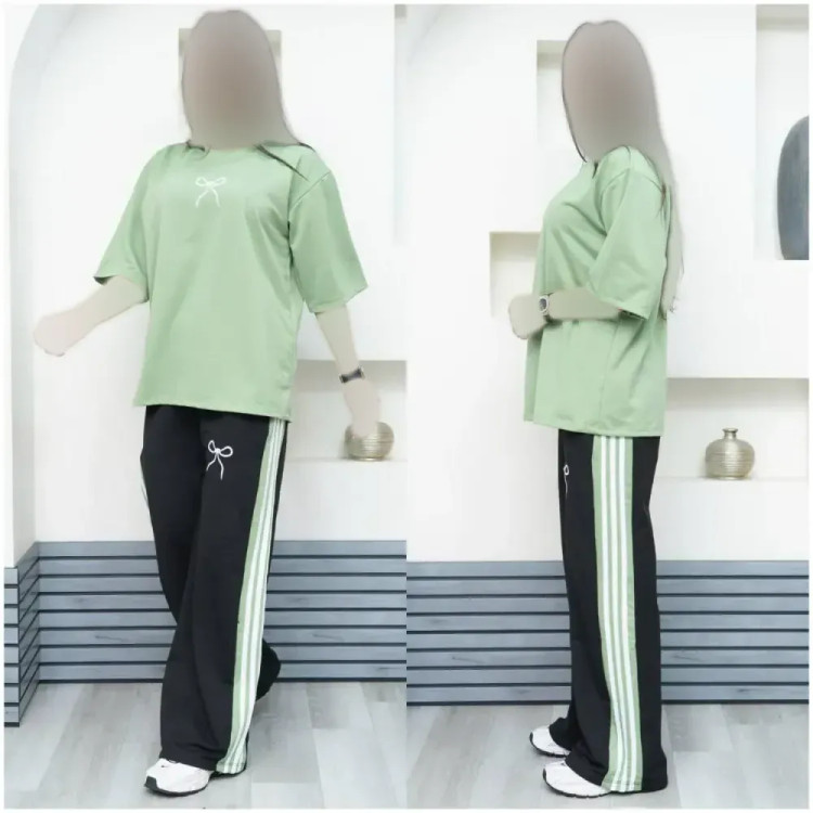 تیشرت شلوار پاپیونی دورس گلکسی فری سایز زنانه | مناسب سایز 36 تا 48