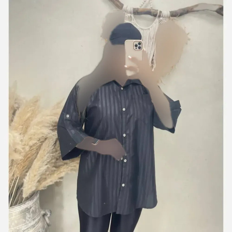 مانتو داکرون مشکی فری سایز زنانه قد 80 - رویا