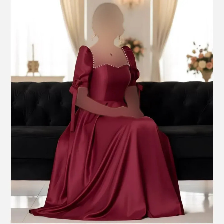 مانتو ساتن آمریکایی نگین دوزی شده زنانه با دوخت و پارچه تضمینی در رنگها و سایزهای متنوع