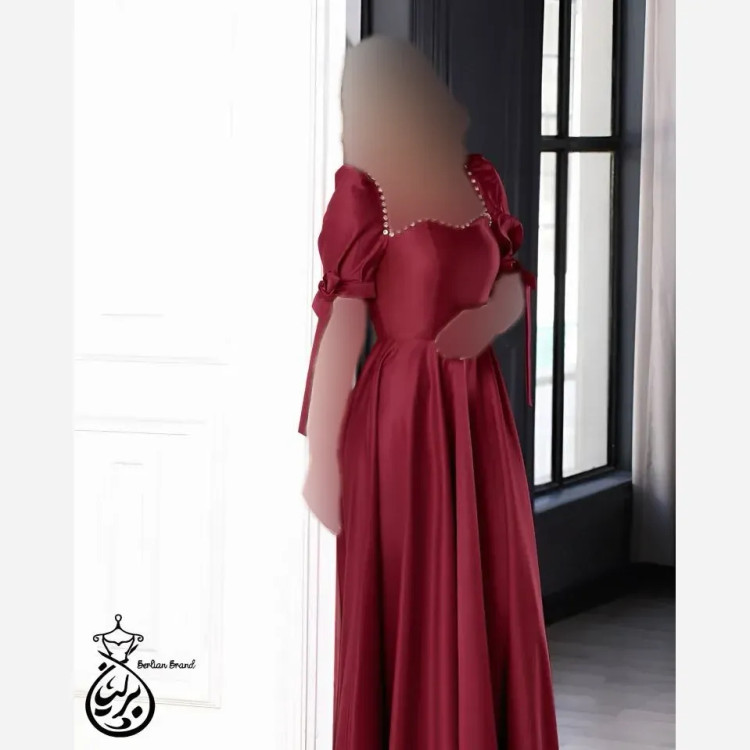 مانتو ساتن آمریکایی نگین دوزی شده زنانه با دوخت و پارچه تضمینی در رنگها و سایزهای متنوع