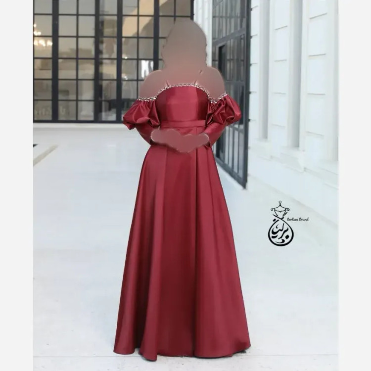 مانتو ساتن آمریکایی نگین دوزی شده زنانه در سه سایز و سه رنگ خاص