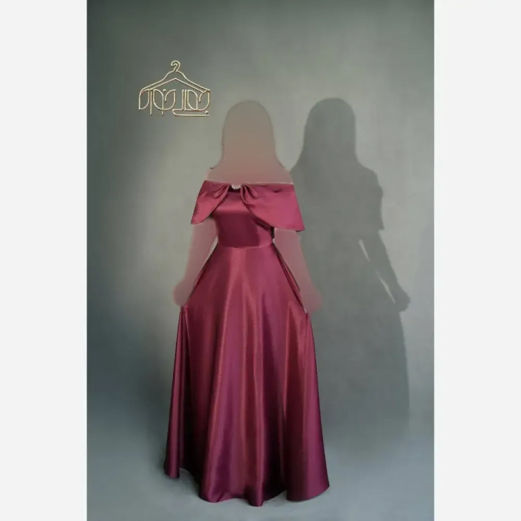 پیراهن مجلسی زنانه ساتن آمریکایی کد 76348 سایزبندی کامل