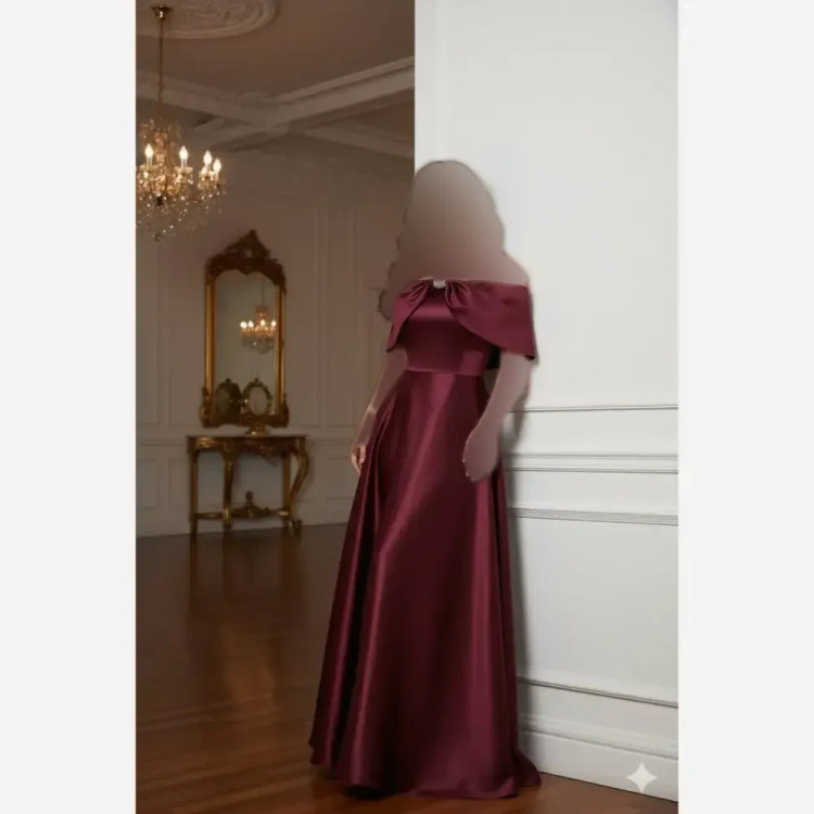 پیراهن مجلسی زنانه ساتن آمریکایی کد 76348 سایزبندی کامل