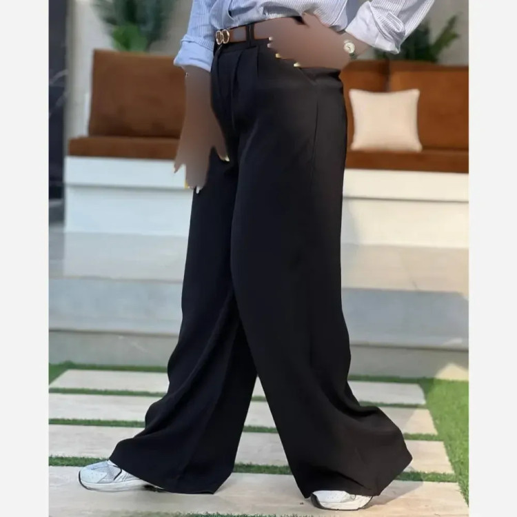 شلوار فول بگ کرپ مرگان زنانه سایز 40 تا 48 | شیک و مجلسی | ریزشی