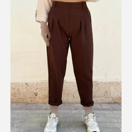 شلوار کرپ دمپا پاکتی زنانه سایزبندی 42 تا 50 قد 90 کیفیت عالی