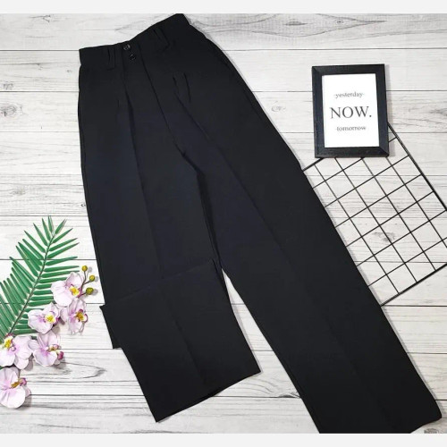 شلوار بگ کرپ زنانه سایز بزرگ راحتی شیک جیب دار قد بلند