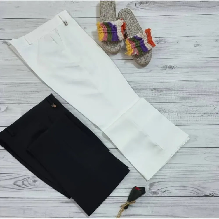 شلوار دمپا گشاد کرپ دابل ترک زنانه - سایزبندی 38 تا 52 - کیفیت عالی