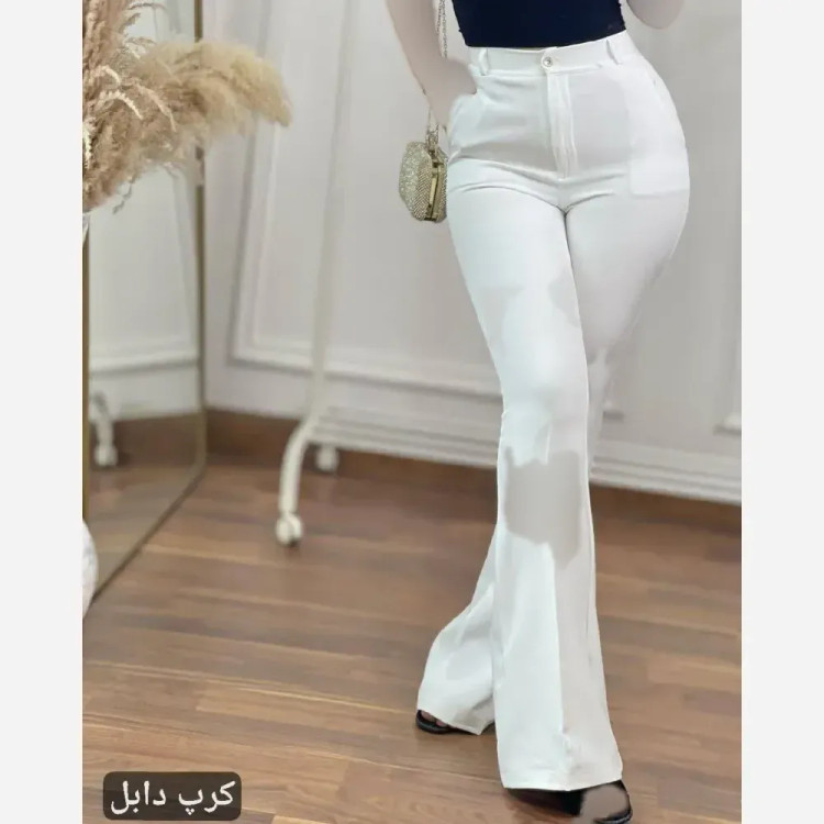 شلوار دمپا گشاد کرپ دابل ترک زنانه - سایزبندی 38 تا 52 - کیفیت عالی