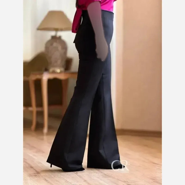 شلوار دمپا گشاد کرپ دابل ترک زنانه - سایزبندی 38 تا 52 - کیفیت عالی