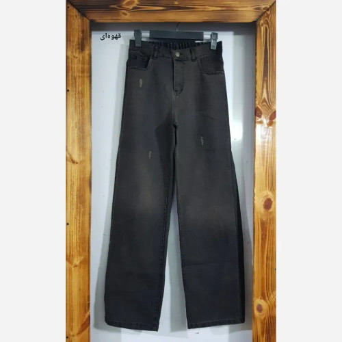 شلوار بگ جین زنانه اصل سنگشور شده رنگبندی متنوع قد 105