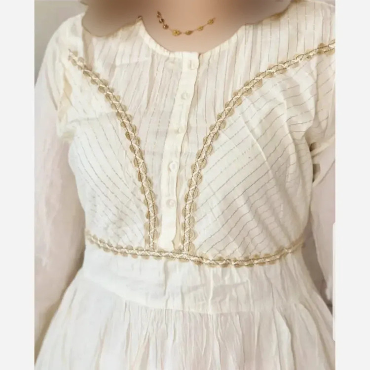 ماکسی ساحلی آنابلا لینن نخ وارداتی فری سایز زنانه قد 130