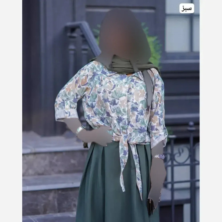 شومیز گره ای لینن پفکی وال اسلب فری سایز زنانه | صورتی، سبز، گل | قد 56-62 | آستین گت | جیب و دکمه کاربردی