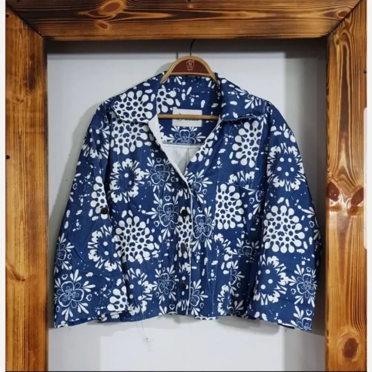 شومیز ترلان مخمل کبریتی چاپی زنانه فری سایز 38 تا 46 آستین گت دار