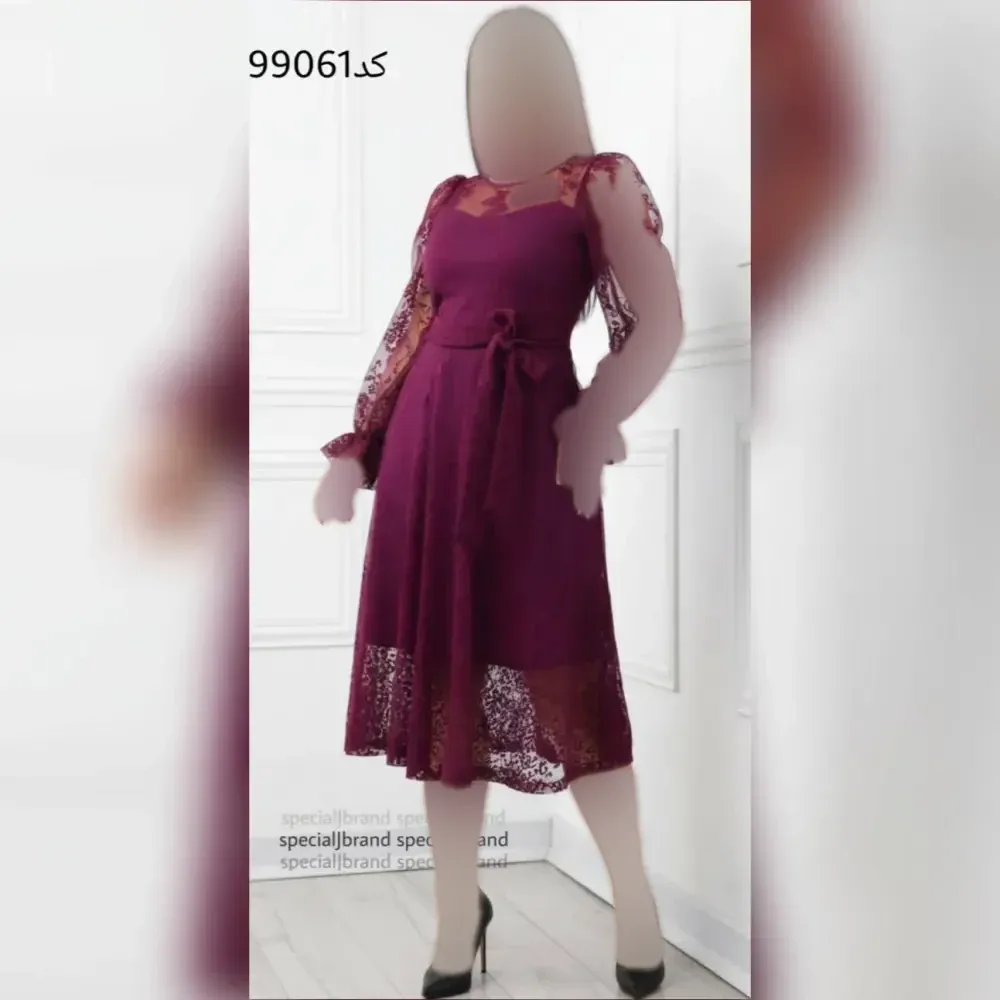 تونیک زنانه ولگا ح گیپور و استر سبز بنفش سایز 38 تا 50