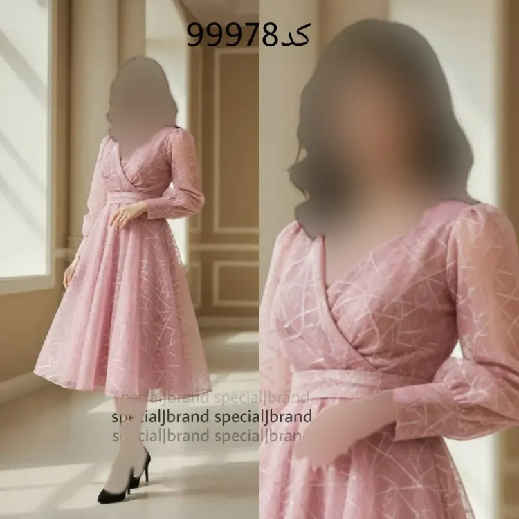پیراهن مجلسی عروسکی حریر شاین سایز 46-48 صورتی سبز قرمز