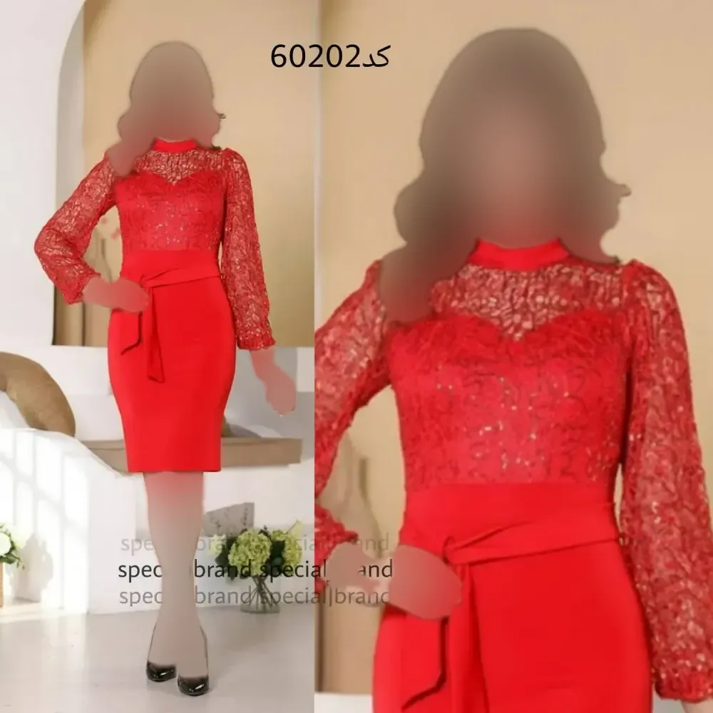 تونیک آدرینا زنانه دانتل اسپایدر و غواصی قد 110 کمربنددار