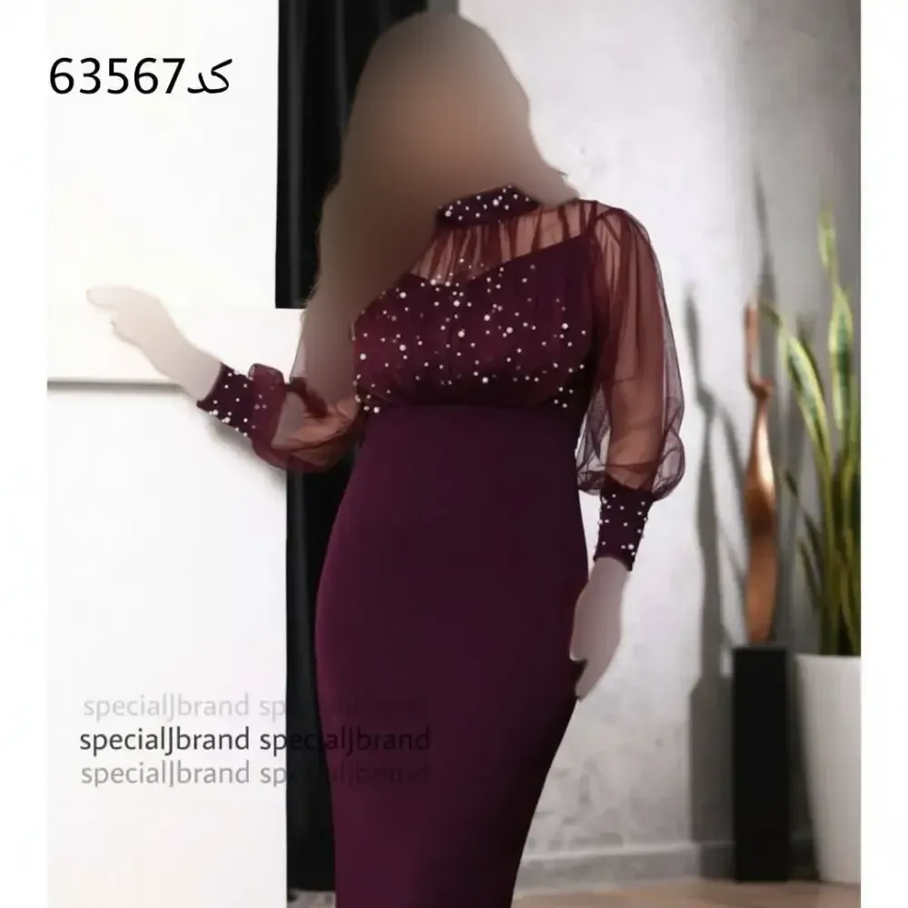 تونیک مجلسی یارسانا کرپ کش و تور سبز بنفش قد 120 سایز 38-40