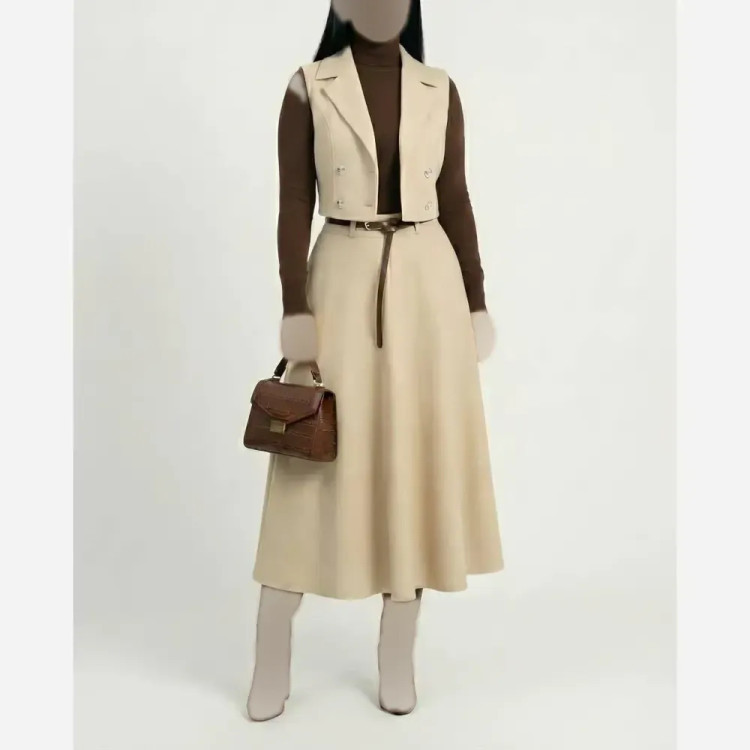 جلیقه دامن مدل نگاه مازراتی چهارفصل سایزبندی کامل رنگبندی متنوع ارسال فوری