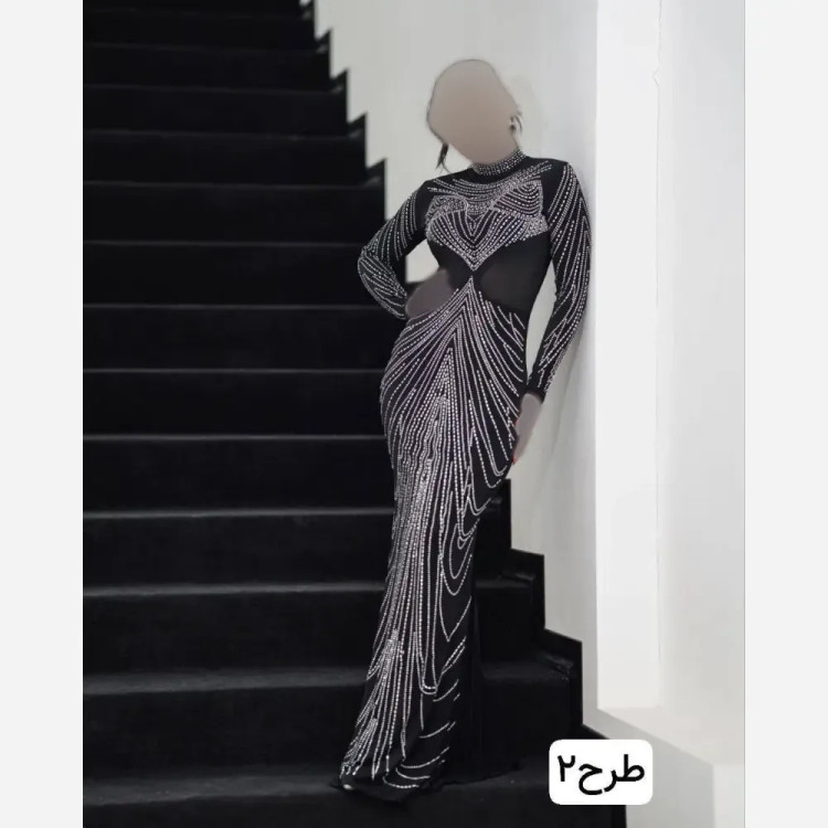 ماکسی نگینی بغل تور مدل لعیا جنس ریون ترک سایزبندی 123