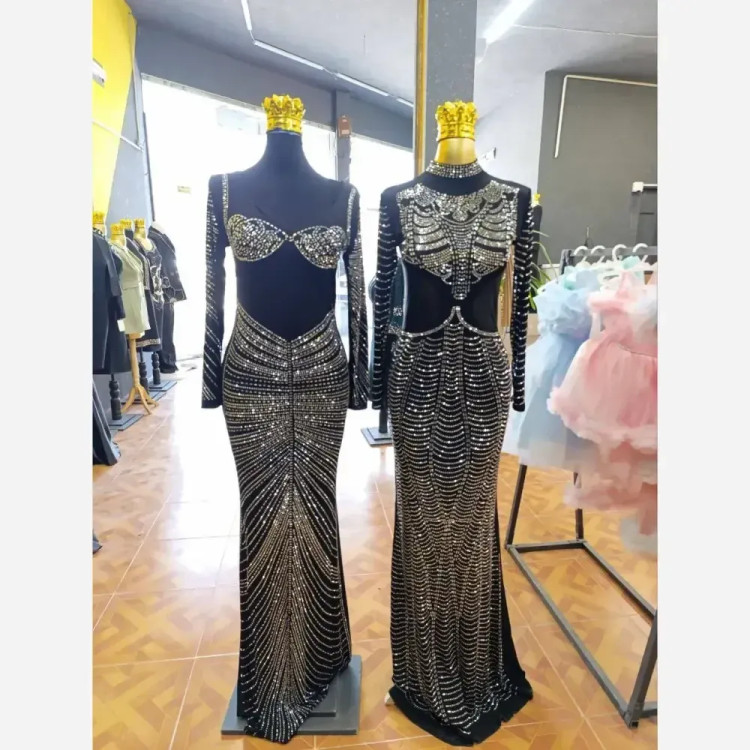 ماکسی نگینی بغل تور مدل لعیا جنس ریون ترک سایزبندی 123