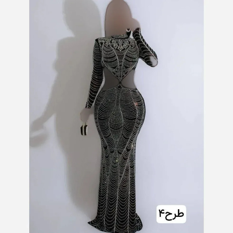 ماکسی نگینی بغل تور مدل لعیا جنس ریون ترک سایزبندی 123