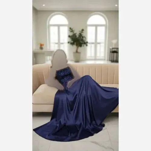 لباس مجلسی زنانه مدل آرمیتا ماکسی ساتن آمریکایی و پولک مخمل سایز 38 تا 46