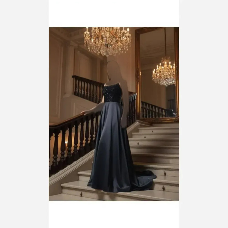 لباس مجلسی زنانه مدل آرمیتا ماکسی ساتن آمریکایی و پولک مخمل سایز 38 تا 46