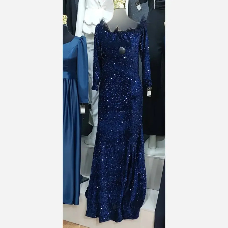 ماکسی مدل امیلیا پولکی مخمل پردار آستردار زنانه سایزبزرگ 38 تا 50