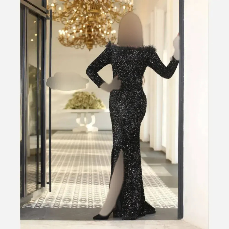 ماکسی مدل امیلیا پولکی مخمل پردار آستردار زنانه سایزبزرگ 38 تا 50