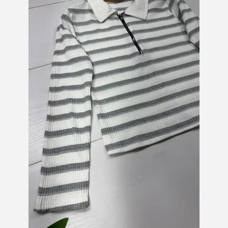 بلوز رزان فانریپ زنانه فری سایز مشکی طوسی شیک کاربردی