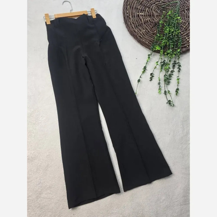 شلوار بوتکات مازراتی زنانه گرم بالا ضخیم مشکی سایزبزرگ