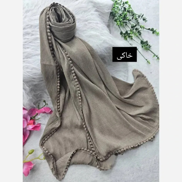 شال دور دانتل عدسی برشکا درجه یک با خرج کار دانتل خوشرنگ و باکیفیت