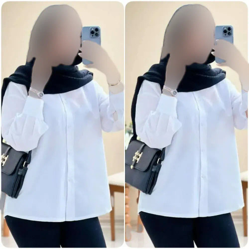 شومیز زنانه داکرون ستاره فری سایز 38 تا 46 سفید