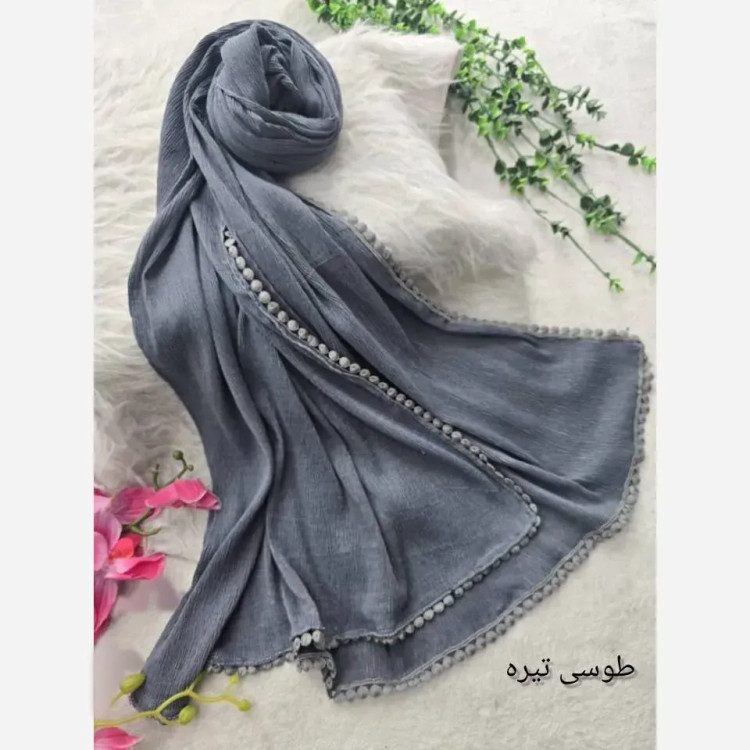شال دور دانتل عدسی برشکا درجه یک با خرج کار دانتل خوشرنگ و باکیفیت