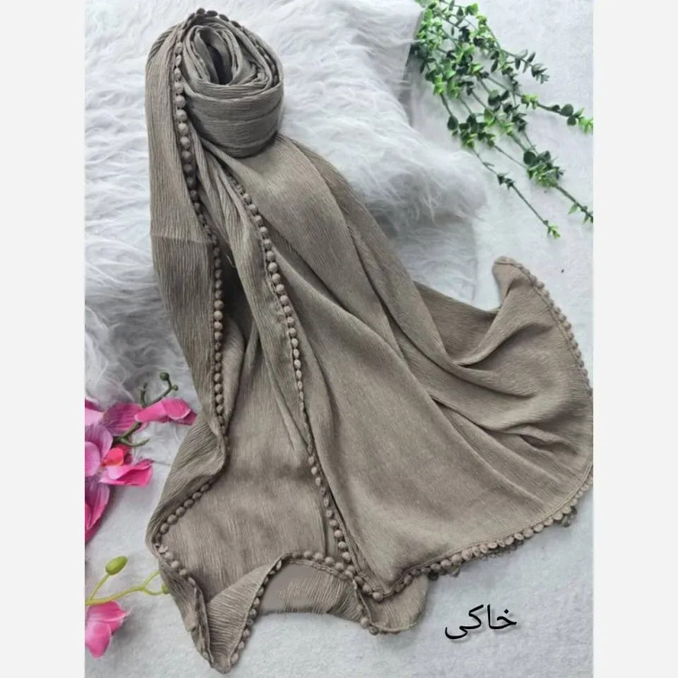شال دور دانتل عدسی برشکا درجه یک با خرج کار دانتل خوشرنگ و باکیفیت