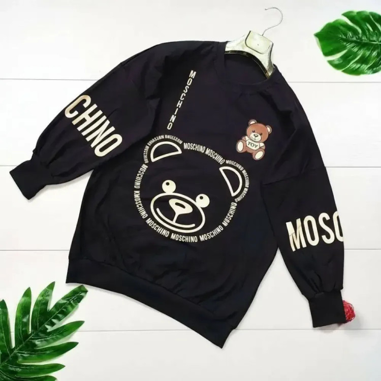 بلوز فینگردار تدی نخ پنبه اعلا مشکی فری سایز زنانه