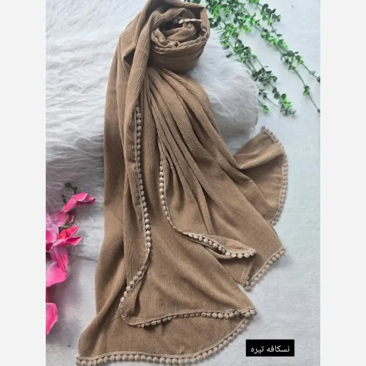 شال دور دانتل عدسی برشکا درجه یک با خرج کار دانتل خوشرنگ و باکیفیت