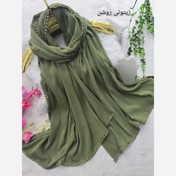 شال دور دانتل عدسی برشکا درجه یک با خرج کار دانتل خوشرنگ و باکیفیت