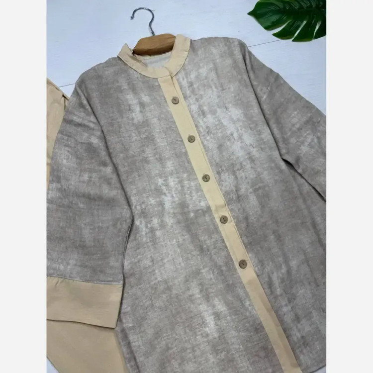 ست شومیز و شلوار زنانه بهارمست گازوئیلی فری سایز شیک بیرون پوش