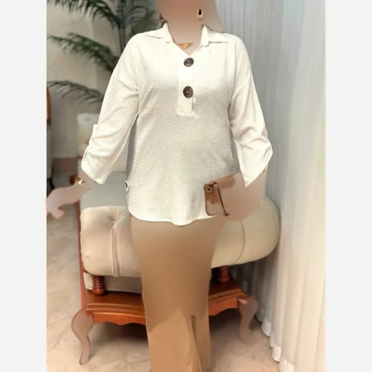 شومیز مراکشی مدل صحرا زنانه فری سایز 38 تا 48 | نرم و لطیف | طوسی، مشکی، کرم