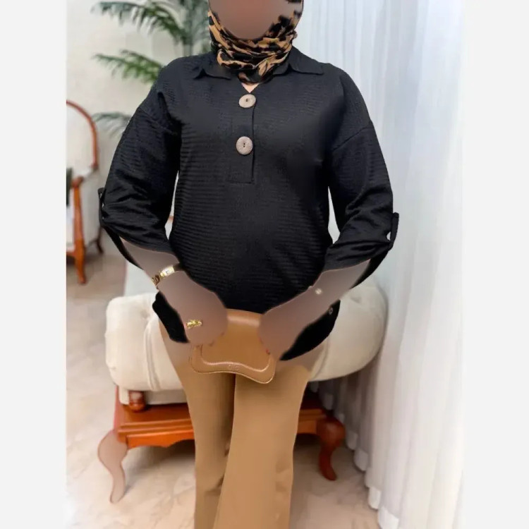 شومیز مراکشی مدل صحرا زنانه فری سایز 38 تا 48 | نرم و لطیف | طوسی، مشکی، کرم