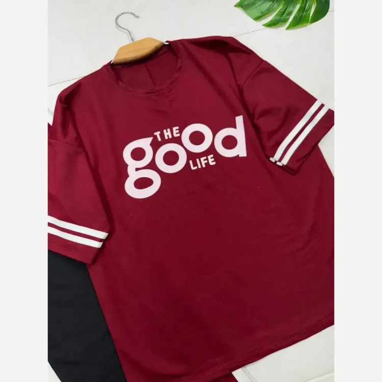 ست تیشرت و شلوار نخی زنانه بوگ فری سایز 38 تا 46 طرحدار